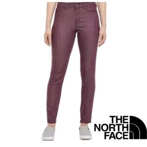 NWT The North Face Women's Tungsted Pant Jeans Slim Fit Chino‎ Fig Burgundy Sz 0